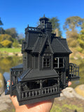 Miniature HO Scale Black Practical Witch Magic Victorian House Built Black