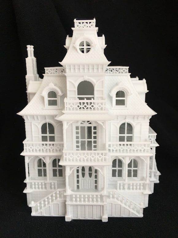 Miniature HO Scale Victorian Mansion French Empire House Architecture