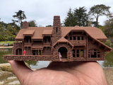 Small Brown Miniature N-Scale Yellowstone Cowboy Ranch House 1:160 scale Old West #10