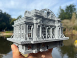 Miniature Union Train Station Classical Clock  Gray N Scale 1:160 for train model