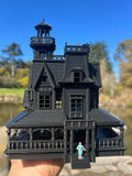 Miniature HO Scale Black Practical Witch Magic Victorian House Built Black