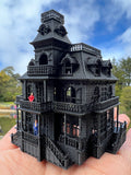 Miniature N-Scale Victorian #4 Black Haunted Mansion Assembled Shell