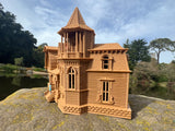 Miniature #37 HO-Scale Munster Family Mansion Brown Mockingbird Victorian House Built