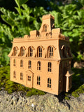 Small Brown Miniature #37 N-Scale Addams Family Mansion Wednesday Victorian House Built