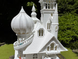 HO-Scale Miniature “Bishop's Palace” Victorian House (1:87 Scale)