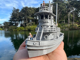 HO-Scale Ship “Victoria” Miniature Railroad Tugboat Assembled Built