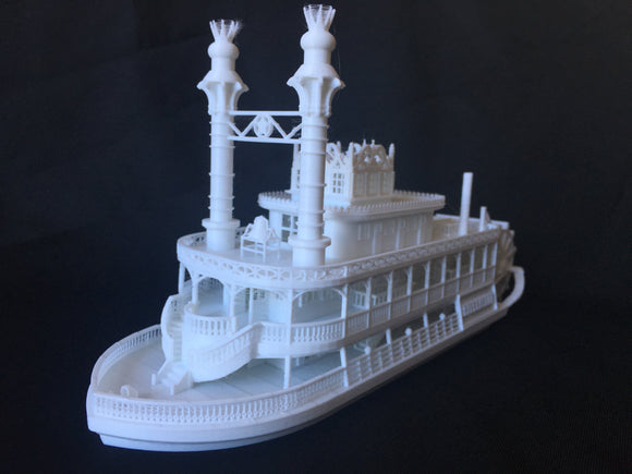 Extra Large (28 mm Scale) “The Riverbelle” - Miniature Old West Steamboat Paddlewheeler Riverboat