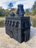 Black N-Scale Miniature #37 Addams Family Mansion Wednesday Victorian House Built 1/160