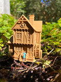 Miniature #38 Magical HO-Scale Sanderson Sisters’ Brown Witch Cottage from Salem House Including Interiors