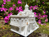 Miniature HO-Scale Port Royal Estate of New Orleans Assembled w/ Interiors by Gold Rush Bay 1:87