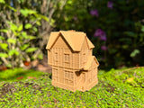 Small Miniature #38 Magical Brown N-Scale Sanderson Sisters’ Brown Witch Cottage from Salem House Including Interiors