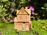 Small Miniature #38 Magical Brown N-Scale Sanderson Sisters’ Brown Witch Cottage from Salem House Including Interiors