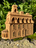 Small Brown Miniature #37 N-Scale Addams Family Mansion Wednesday Victorian House Built