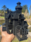 Miniature HO Scale Black Practical Witch Magic Victorian House Built Black