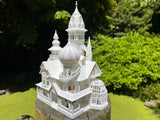 HO-Scale Miniature “Bishop's Palace” Victorian House (1:87 Scale)