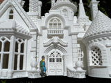 Miniature HO-Scale English Manor Castle Tudor Hall White 1:87 Miniature Model by Gold Rush Bay