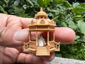 Wood Color N-Scale Miniature Victorian Park Gazebo/Bandstand 1:160 Limited Edition