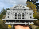 Miniature Union Train Station Classical Clock  Gray N Scale 1:160 for train model