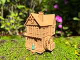 Small Miniature #38 Magical Brown N-Scale Sanderson Sisters’ Brown Witch Cottage from Salem House Including Interiors