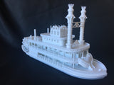 “The Riverbelle” - Miniature HO Scale Old West Steamboat Paddlewheeler Riverboat Built Train Layout