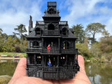 Miniature N-Scale Victorian #4 Black Haunted Mansion Assembled Shell