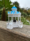 COLOR HO-Scale Miniature Victorian Park Gazebo/Bandstand Blue & White 1:87 Limited Edition