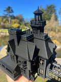 Miniature HO Scale Black Practical Witch Magic Victorian House Built Black