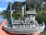 HO-Scale Ship “Victoria” Miniature Railroad Tugboat Assembled Built