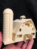 Gold Rush Bay N-Scale Miniature Old West7 Wood Color Barn+Silo 1:160 Assembled INCLUDING INTERIORS