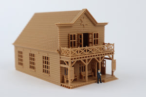 Gold Rush Bay Miniature N-Scale Sheriff’s Jailhouse Old West #3 Wood Color Built 1:160