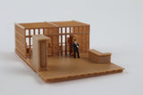 Gold Rush Bay Miniature N-Scale Sheriff’s Jailhouse Old West #3 Wood Color Built 1:160