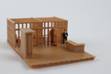 Gold Rush Bay Miniature N-Scale Sheriff’s Jailhouse Old West #3 Wood Color Built 1:160