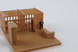 Gold Rush Bay Miniature N-Scale Sheriff’s Jailhouse Old West #3 Wood Color Built 1:160