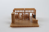 Gold Rush Bay Miniature N-Scale Sheriff’s Jailhouse Old West #3 Wood Color Built 1:160