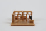 Gold Rush Bay Miniature N-Scale Sheriff’s Jailhouse Old West #3 Wood Color Built 1:160