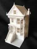 Miniature San Francisco Painted Lady #1 Victorian White House HO Scale Assembled INCLUDING INTERIORS!