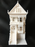 Miniature Painted Lady #3 Victorian White House Train HO Scale Assembled White INCLUDING INTERIORS