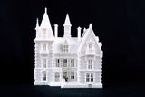 Small Miniature N-Scale Miniature "Crystal Manor" White 1:150 by Gold Rush Bay