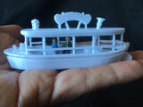 HO-Scale Passenger Cruise Boat “The Gold Queen” Miniature Ship Jungle Tour Excursion w/Seating