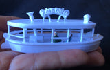 HO-Scale Passenger Cruise Boat “The Gold Queen” Miniature Ship Jungle Tour Excursion w/Seating