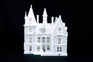 Small Miniature N-Scale Miniature "Crystal Manor" White 1:150 by Gold Rush Bay