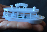 HO-Scale Passenger Cruise Boat “The Gold Queen” Miniature Ship Jungle Tour Excursion w/Seating