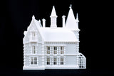 Small Miniature N-Scale Miniature "Crystal Manor" White 1:150 by Gold Rush Bay