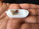 Gold Rush Bay Miniature N-Scale Fairytale Canal Boat White completely Assembled HO-Scale 1:160