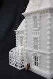 Small Miniature N-Scale Miniature "Crystal Manor" White 1:150 by Gold Rush Bay