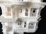 N-Scale Miniature Built Queen Anne Victorian House Train Model Incl. Interiors