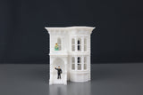 Gold Rush Bay Miniature N Scale Victorian Italianate #1 White Bay Windows