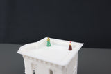 Gold Rush Bay Miniature N Scale Victorian Italianate #1 White Bay Windows