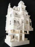 HO Scale White Miniature Victorian Collection #4 Mansion by Gold Rush Bay INCLUDING INTERIORS