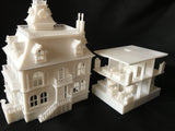 HO Scale White Miniature Victorian Collection #4 Mansion by Gold Rush Bay INCLUDING INTERIORS